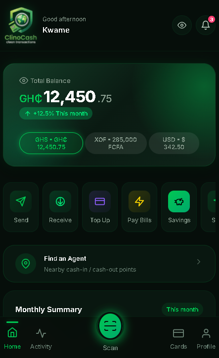 ClinoCash Payment Platform